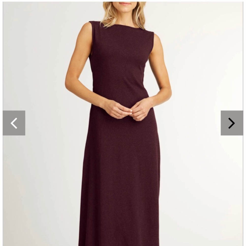 Classic Burgundy boat neck dress Indigenous